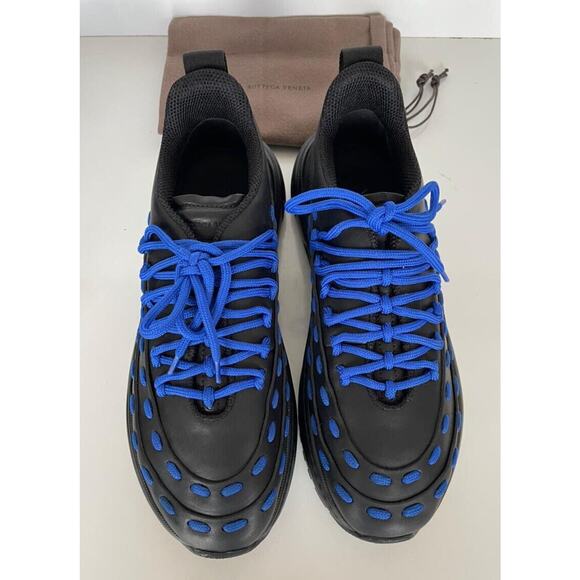 Bottega Veneta Mens Leather Black/Blue Sneakers 9 US (42) 578305 1014 NIB $950 main image 7